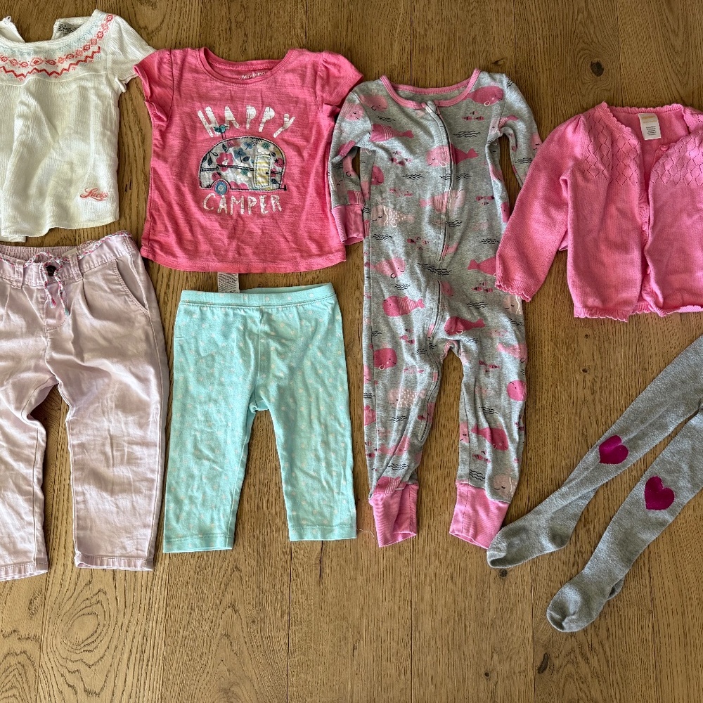 18-24months toddler bundle lot baby gap lucky brand pajamas heart etc